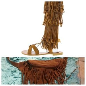 Cape robin shingle sandals w/matching Fanny pack